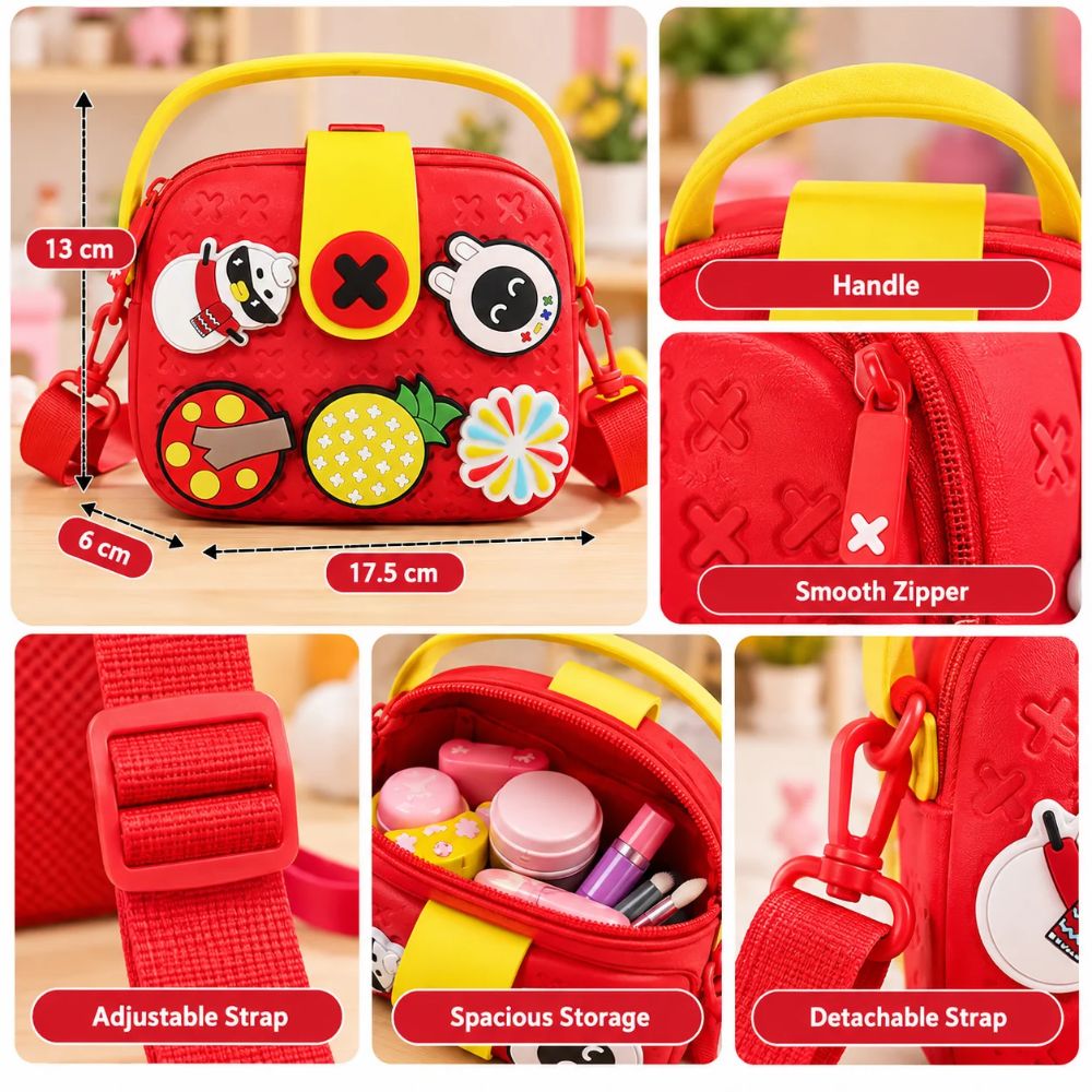 Cartoon Kids Sling Bag - Red