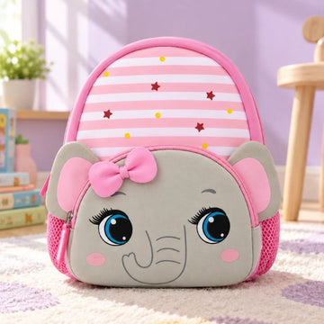 Cute Elephant Kids Backpack - Pink