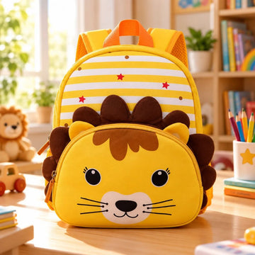 Cute Lion Kids Backpack - Yellow