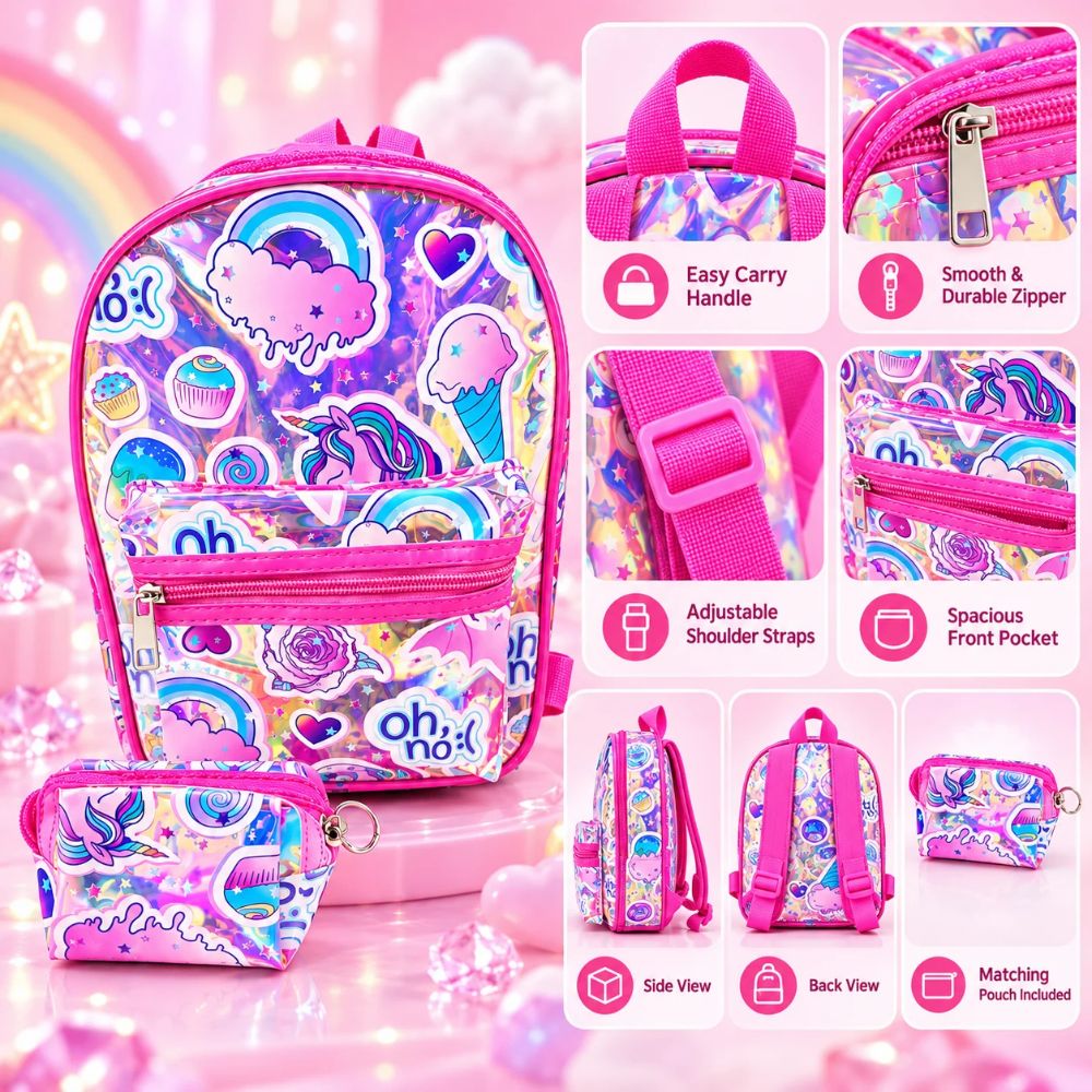 Holographic Jelly Backpack – Unicorn