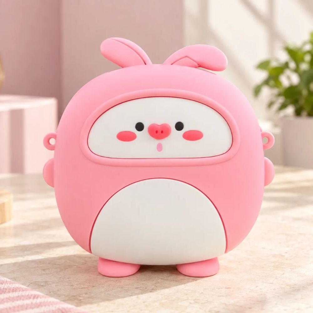 Cute Cartoon Silicone Kids Sling Bag - Pink